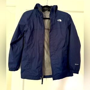 The North Face Boys HyVent Jacket Waterproof Hooded Navy Medium 10-12